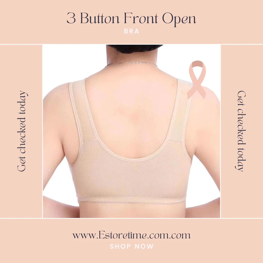 Front button open bra