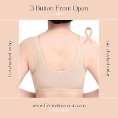 Front button open bra
