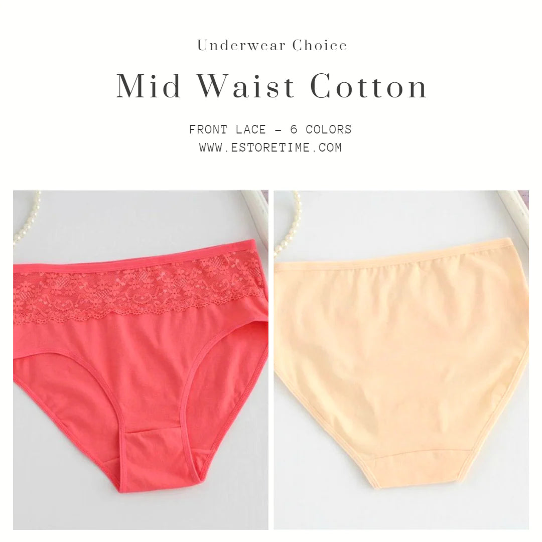 MID WAIST COTTON UNDERWEAR (566)